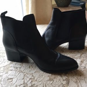 Black Leather Booties